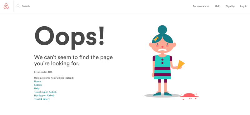 Custom 404 not found error page